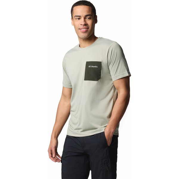 Koszulka męska Hike Pocket SS Columbia - safari/greenscape