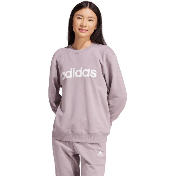 Bluza damska Essentials Linear French Terry Adidas - różowa