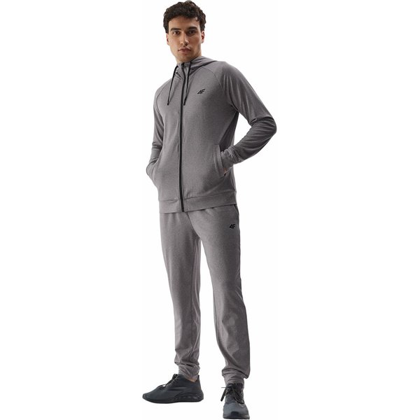 Bluza męska 4FAW23TFSWM209 4F - chłodny jasny szary melanż
