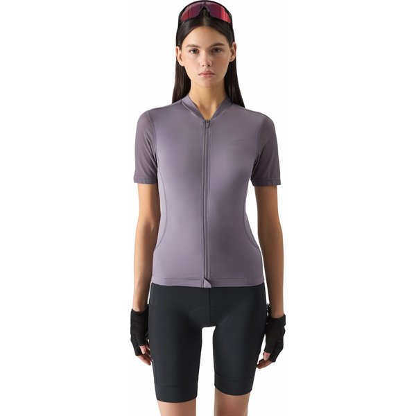 Koszulka rowerowa damska 4FSS24TFTSF490 4F - ciemny fiolet