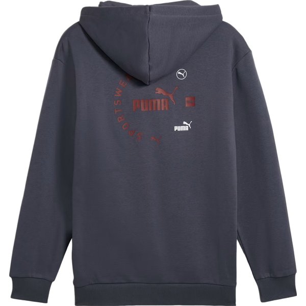 Bluza męska Power Graphic Full Zip Hoodie FL Puma - szary