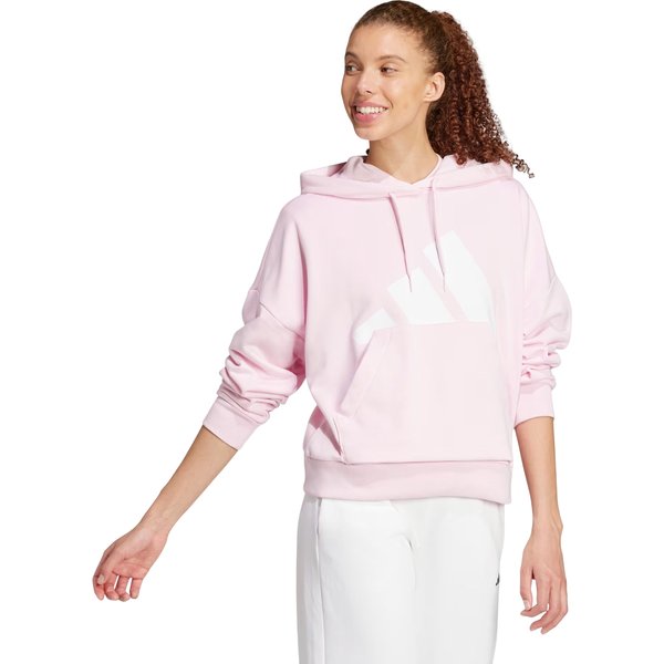 Bluza damska Essentials Big Loog French Terry Loose Adidas - Clear Pink/White