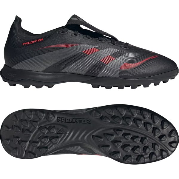 Buty piłkarskie, turfy Predator League Fold-Over Tongue Adidas - Core Black/Grey Four/Lucid Red