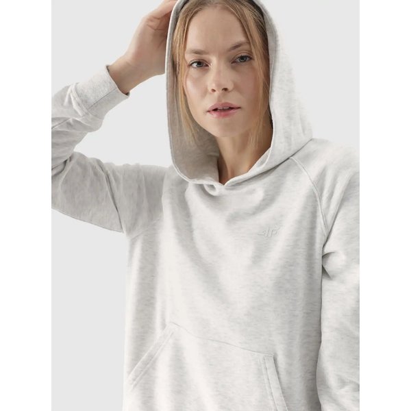 Bluza damska 4FWMM00TSWSF1468 4F - chłodny jasny szary melanż
