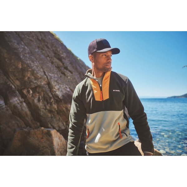 Bluza polarowa męska Sequoia Grove Half Zip Fleece Columbia - Light Camel, Dark Mtn, Coll Navy, Spicy Greenscape