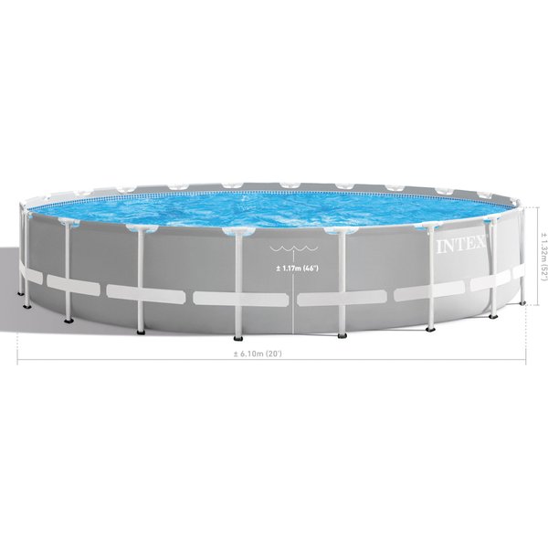 Basen stelażowy Prism z pompą 12V 610x132cm Intex