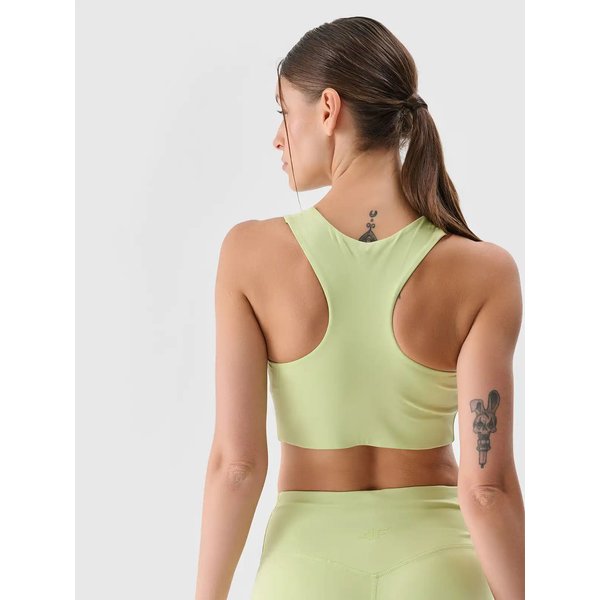 Biustonosz sportowy damski USBAF152 4F - jasna zieleń