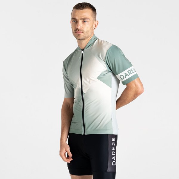 Koszulka rowerowa męska Aep Pedal II Jersey Dare2B - HdgGreen/AqGrey