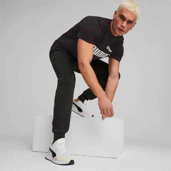 Spodnie dresowe męskie Essentials+ Two-Tone Logo Puma - czarne/białe