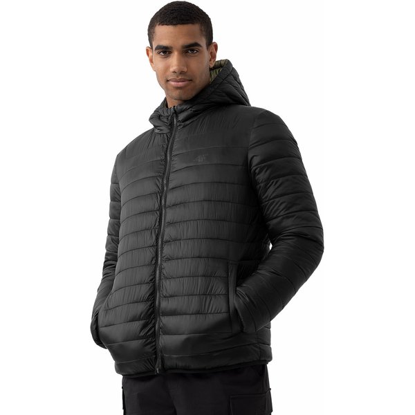 Kurtka puchowa dwustronna męska 4FAW23TDJAM242 4F - soczysta zieleń