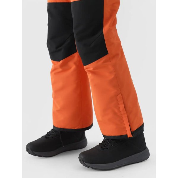 Spodnie narciarskie chłopięce TFTRM658 4F - pomarańcz