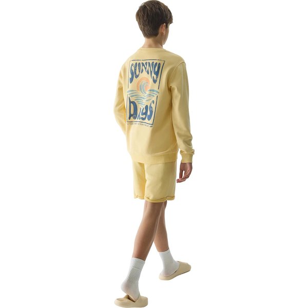 Bluza chłopięca 4FJWSS24TSWSM0936 4F - jasny żółty