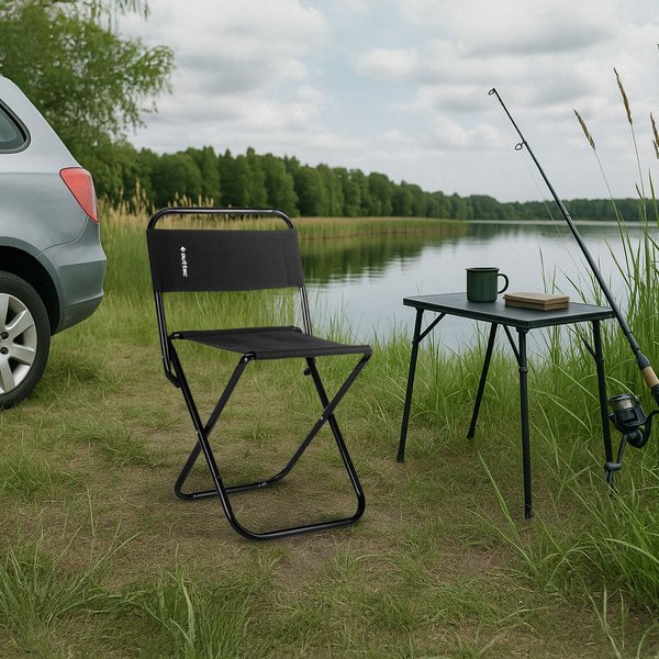 Krzesło turystyczne, wędkarskie Easy Catch Outtec - Czarny