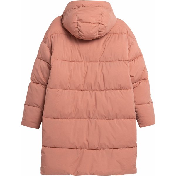 Kurtka puchowa damska 4FAW23TDJAF236 4F - łososiowy