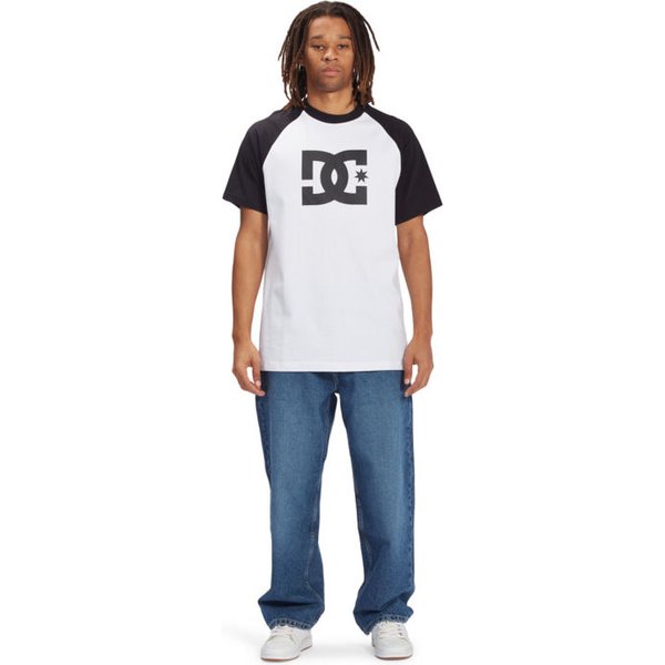 Koszulka męska Star Raglan HSS DC Shoes - white/black