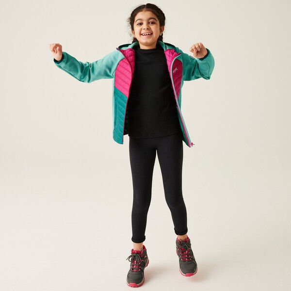 Kurtka hybrydowa juniorska Kielder Hybrid VIII Regatta - dusty green/deep pink