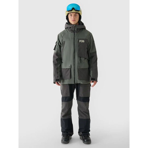 Kurtka snowboardowa męska TTJAM511 4F - khaki