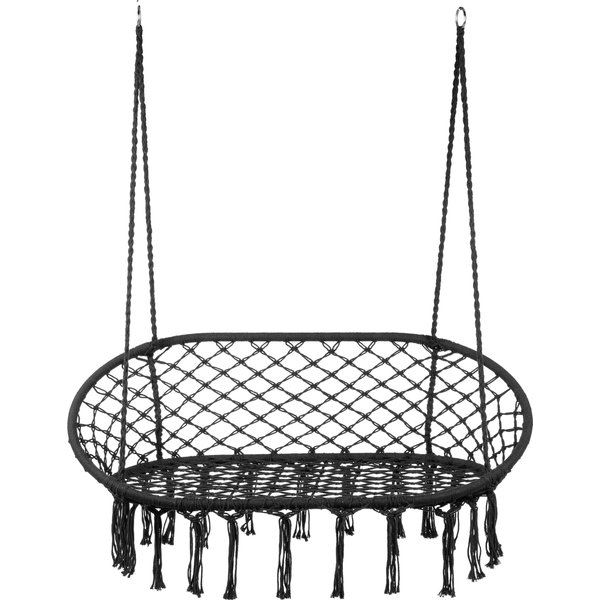 Huśtawka wisząca podwójna Boho Outtec - czarna
