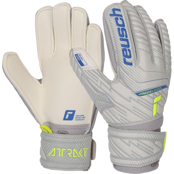 Rękawice bramkarskie Attrakt Grip Finger Support Junior Reusch