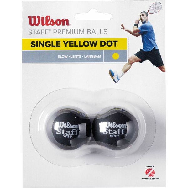 Piłki do squasha Staff Yellow Dot 2szt. Wilson