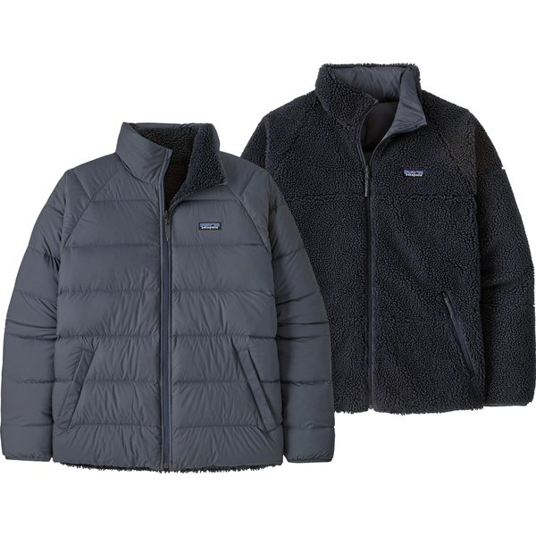 Kurtka puchowa dwustronna męska Reversible Silent Down Fleece Patagonia - smolder blue