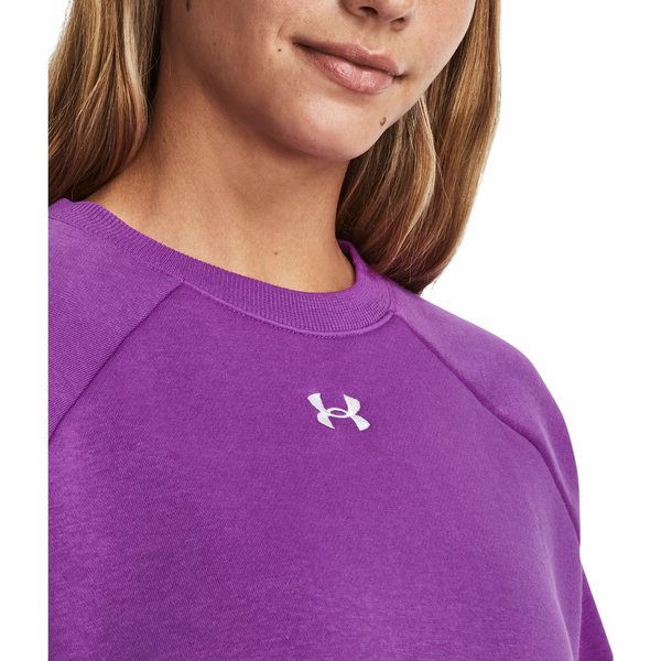 Bluza damska Rival Fleece Crew Under Armour - Cassis / White