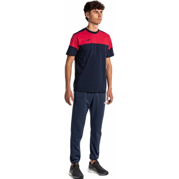 Koszulka męska Crew V Short Sleeve Joma - white navy