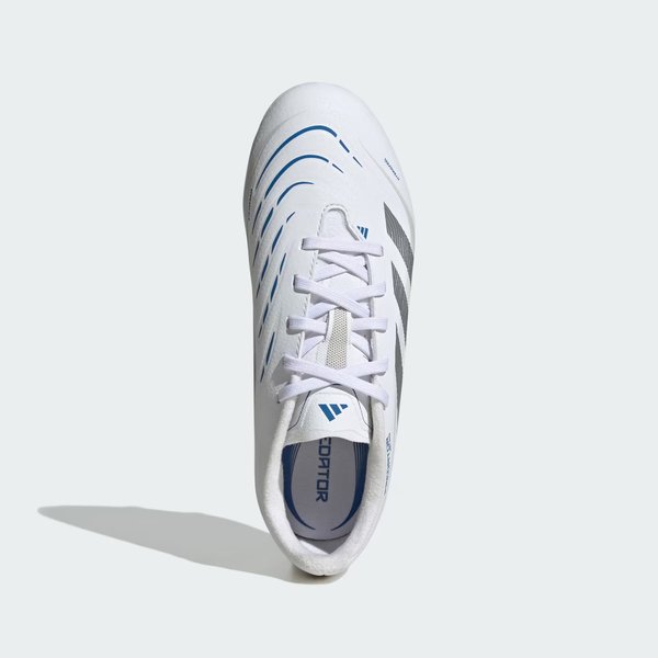Buty piłkarskie, korki Predator League FG/MG Jr Adidas - Cloud White/Silver Metallic/Bright Royal