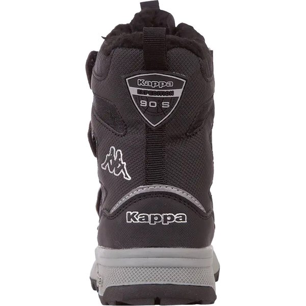 Buty, śniegowce Vipos Tex Jr Kappa - czarno-srebrne