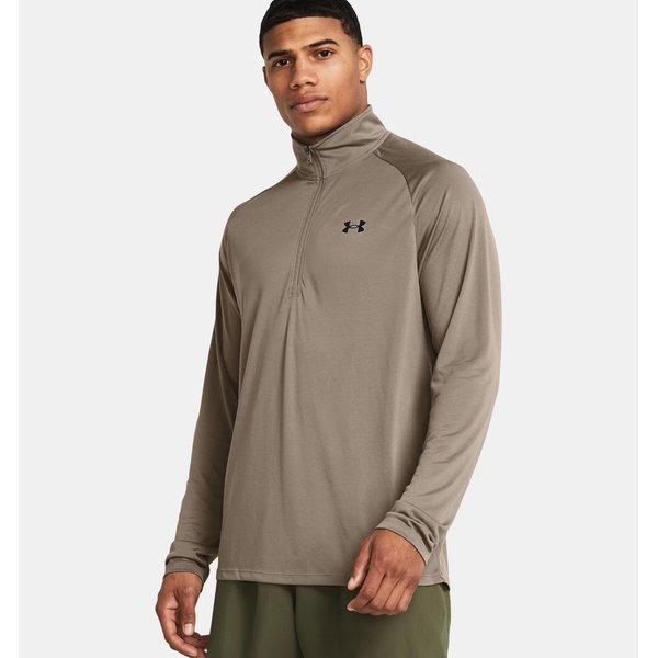 Bluza męska Tech 1/2 Zip Under Armour - Taupe Dusk/Black