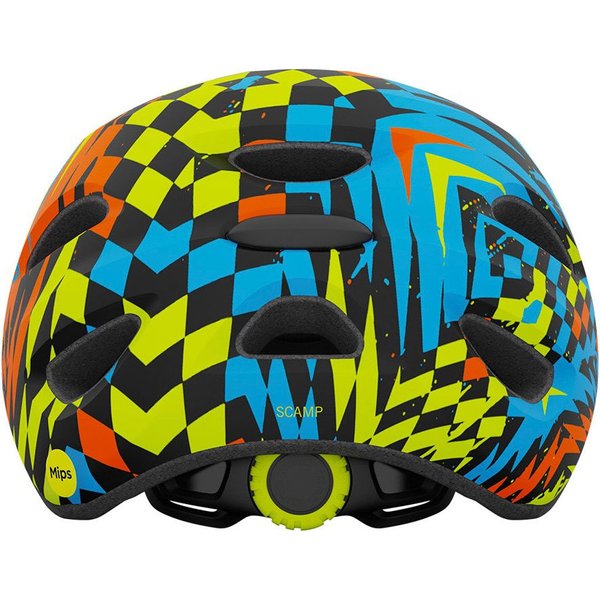 Kask juniorski Scamp Giro - black/orange/green/blue