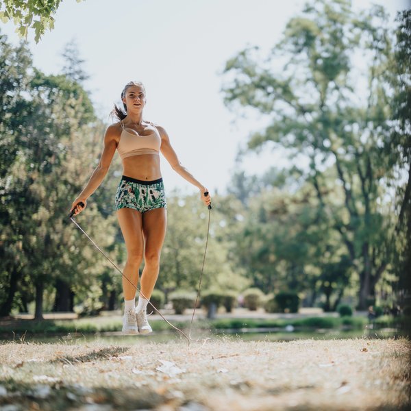 Skakanka bokserska, skórzana z łożyskami Gymtek