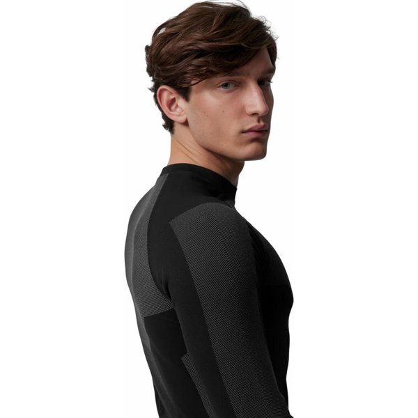 Longsleeve bezszwowy męski OTHAW23USEAM101 Outhorn - głęboka czerń