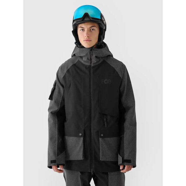 Kurtka snowboardowa męska TTJAM511 4F - głęboka czerń