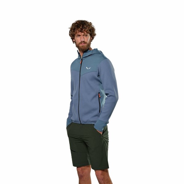 Bluza męska Puez Waffle Hybrid Salewa - black out