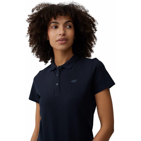 Koszulka damska polo 4FSS23TTSHF585 4F - granatowa