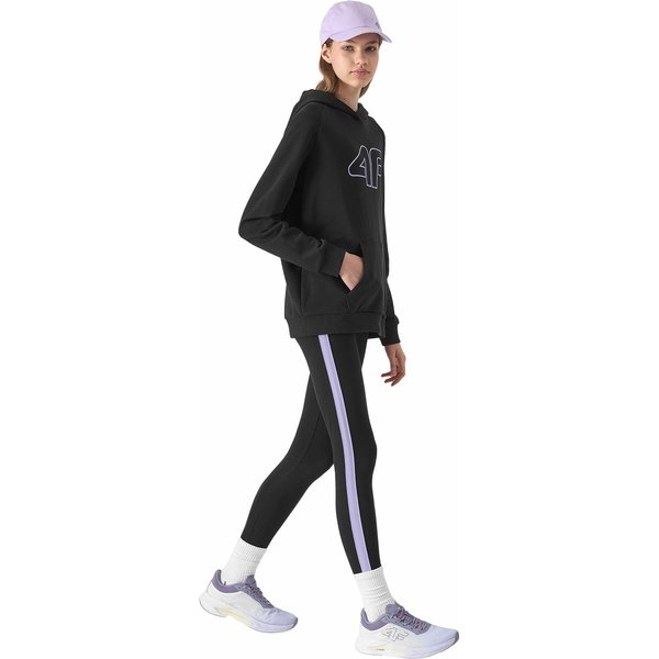 Bluza dziewczęca 4FJWSS24TSWSF0921 4F - głęboka czerń