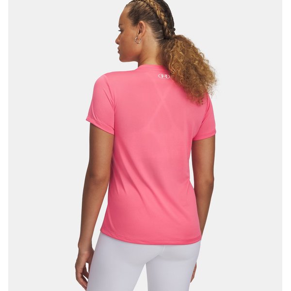 Koszulka damska Tech SSV Solid Under Armour - Super Pink/White