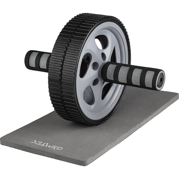 Wałek, kółko podwójne do ćwiczeń + mata pod kolana Gymtek - podwójne mata szare