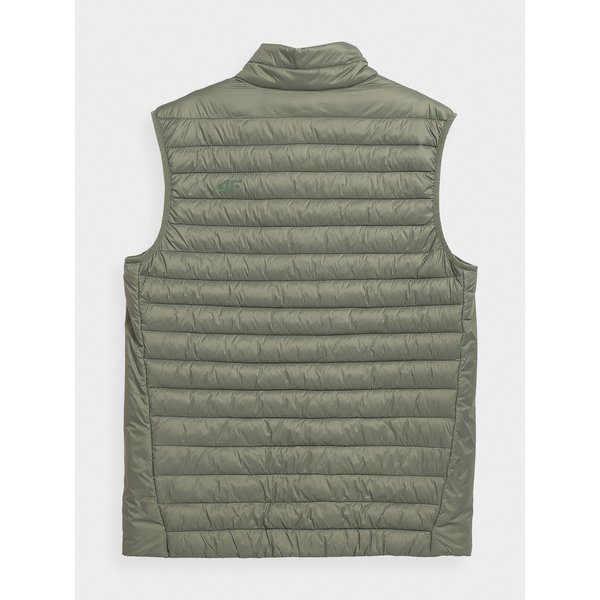 Kamizelka puchowa męska 4FSS23TDJAM082 4F - oliwkowy