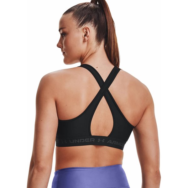 Biustonosz sportowy damski Crossback Mid Bra Under Armour - black