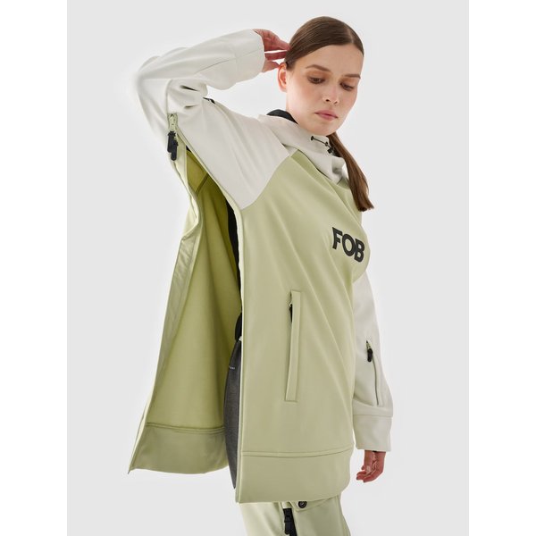 Bluza snowboardowa damska FOB TSOFF289 4F - oliwkowy