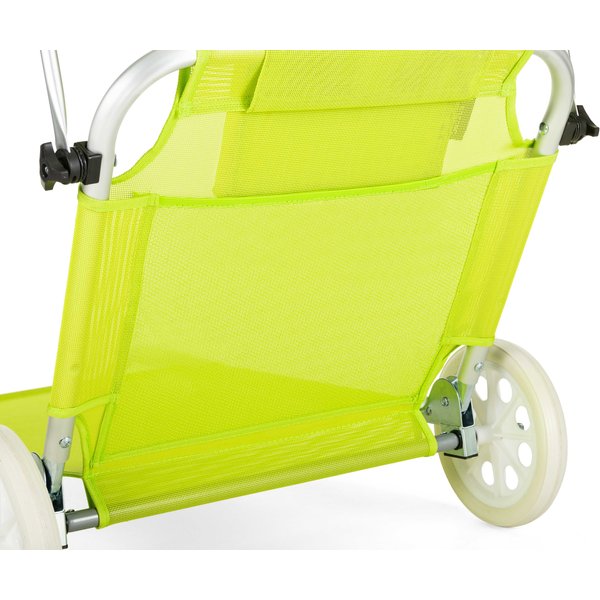 Leżak ogrodowy z daszkiem Sun Outtec WYPRZEDAŻ - limonka