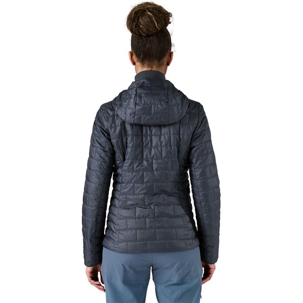 Kurtka puchowa damska Nano Puff Hoody Logo Patagonia - smolder blue