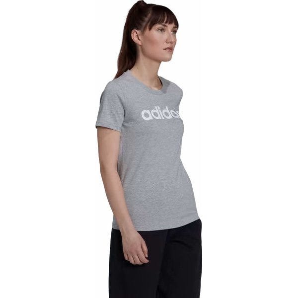 Koszulka damska Loungwear Essentials Slim Logo Adidas - szara