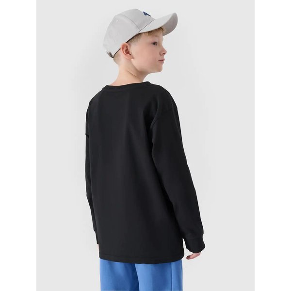 Longsleeve chłopięcy TLONM421 4F - głęboka czerń