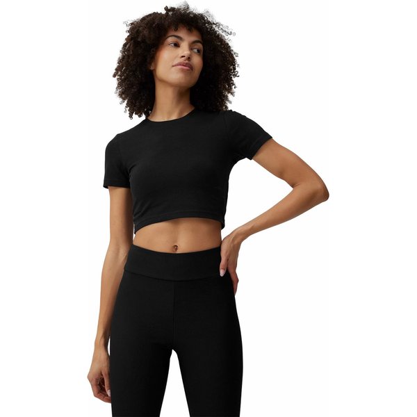 Koszulka, crop-top damski 4FSS23TTSHF345 4F - czarna