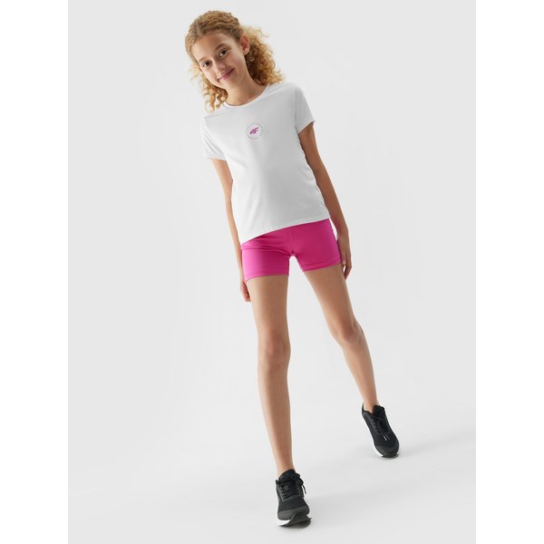 Spodenki dziewczęce 4FJAW23TFSHF287 4F - fuksja