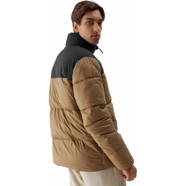 Kurtka puchowa męska 4FWAW23TDJAM348 4F - jasny brąz