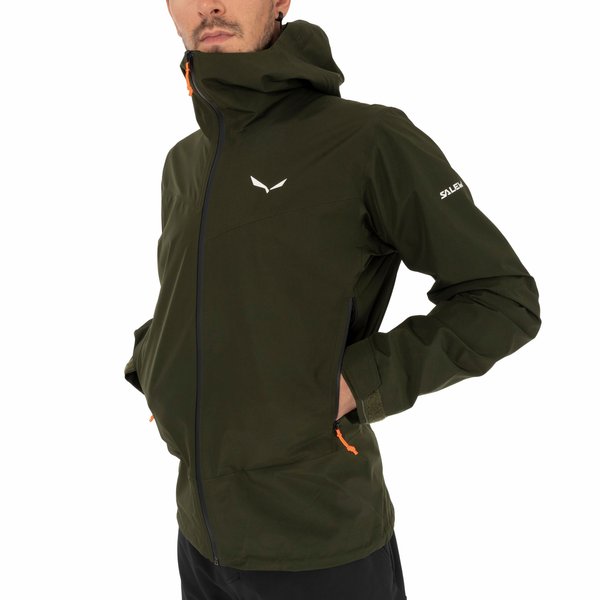 Kurtka męska Pues Gore-Tex Paclite Salewa - dark olive